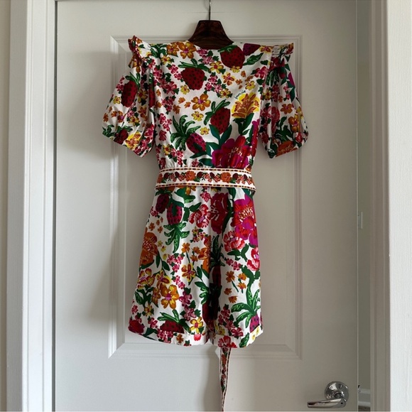 Farm Rio Off-White Flowerful Sketch Romper - Picture 8 of 11